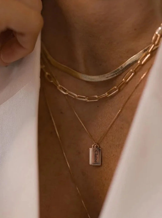 Personalized Small Tag Necklace